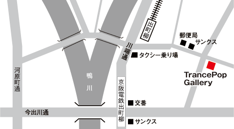京都・トランスポップギャラリー 地図